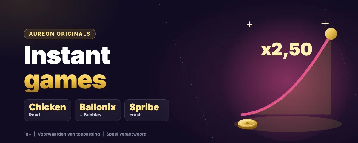 Aureon Originals en instant games zoals Chicken Road en Ballonix